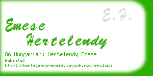 emese hertelendy business card